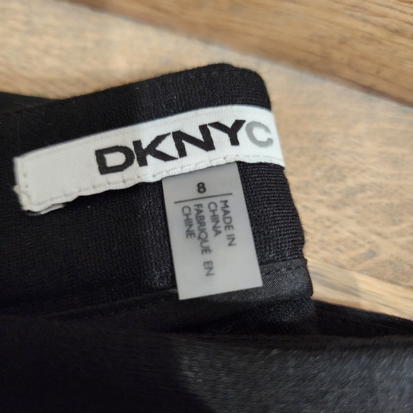 DKNYC Black and Silver Women's Shiny Slim  Pants size 8 - Picture 2 of 4